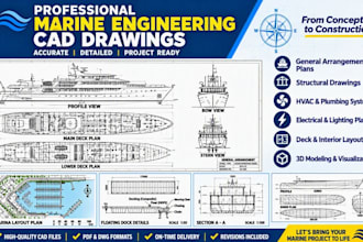 create professional marine engineering drawings and cad plans