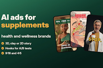 create animated ai video ads for supplement and wellness brands