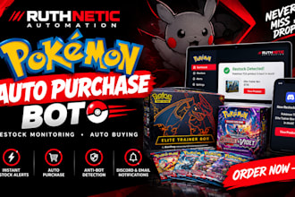 create a pokemon card restock monitor and alert bot