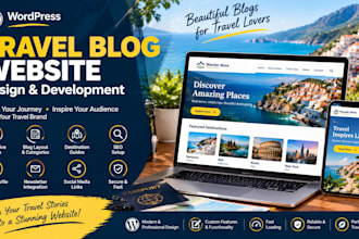 wordpress travel blog website design for bloggers and travel content creators