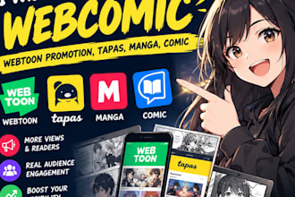 promote your webcomic, webtoon promotion, tapas, manga, comic