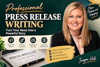 write a professional press release for your business or product launch