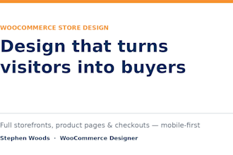 design a professional woocommerce store that builds trust