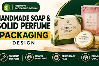 design handmade soap and solid perfume packaging