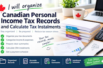 organize canadian personal tax records and  income tax instalments