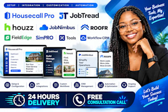 housecall pro jobtread houzz jobnimbus roofr fieldedge simpro tools workflow crm