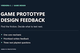 review your game prototype with design feedback