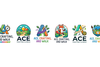 create a professional ace, crafting, and walk logo