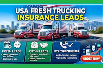 provide 1000 fresh trucking insurance leads from fmcsa database