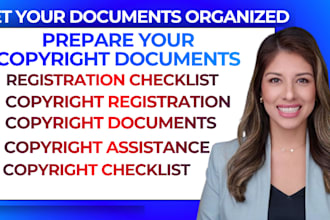 organize your US ca copyright registration documents and US copyright documents