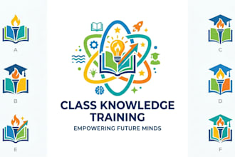 create a professional class, knowledge, and training logo