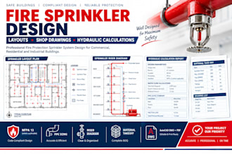 design fire sprinkler systems, layouts and hydraulic calculations
