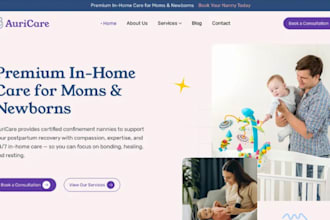 design wix childcare website babysitting nanny agency booking website