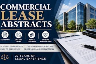 prepare a detailed commercial lease abstract and summary
