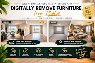 virtually renovate interiors and digitally remove furniture from photos