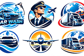 design a professional car wash, pilot, cargo logo