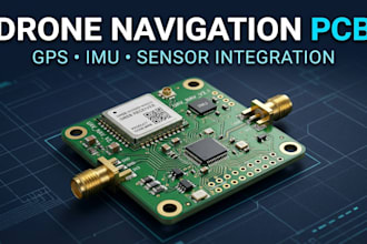 design drone navigation pcb with gps, imu and sensor fusion