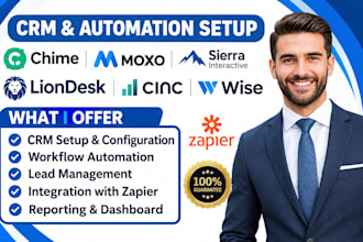 chime moxo sierra interactive liondesk cinc wise agent crm automation zapier