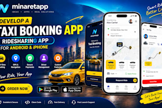 develop a taxi booking app ridesharing app for android and iphone