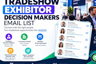 provide tradeshow exhibitors email list