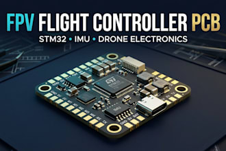 design drone flight controller pcb, power electronics and hardware