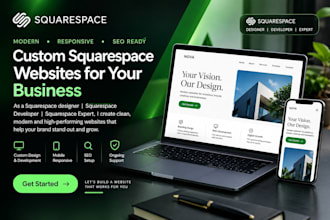 build squarespace website design, squarespace website