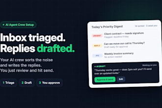 set up an ai agent crew to triage your inbox and draft replies