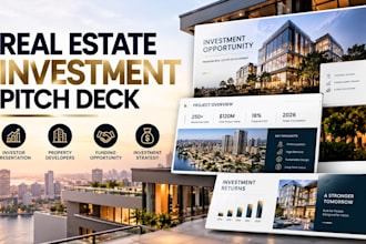 design real estate investment pitch deck for a property developers and investors