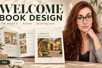 design a premium airbnb welcome book and guest guide