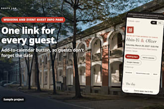 build a wedding or event info page with rsvp and guest travel tips
