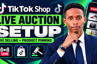 set up tiktok shop live auctions and live selling