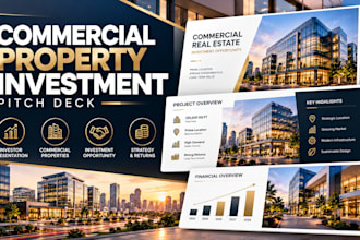 design commercial property investment presentation and real estate pitch decks