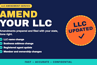 do llc amendment, llc name change, llc address change and llc ownership change