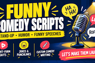 write stand up funny comedy script or humor so you seem funny speech short form