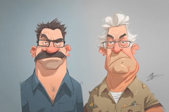do unique and funny caricature art