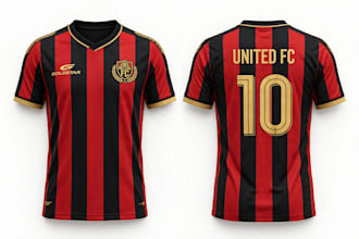 design a modern football soccer jersey and sportswear uniform