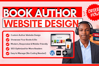 do book author website design writers website design author portfolio website