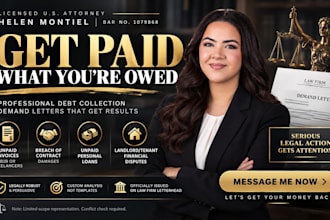 draft a legal demand letter for debt collection and recovery