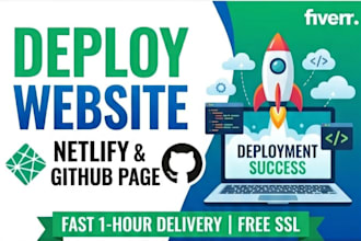deploy HTML, CSS, javascript website or app on netlify and github pages
