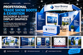 professional trade show booth and backdrop design