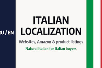 localize your website or product listings into italian
