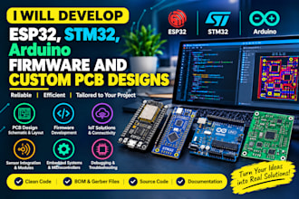 design pcb, esp32, stm32, arduino, iot and embedded