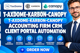 setup t axdome karbon canopy accounting firm CRM client protal automation