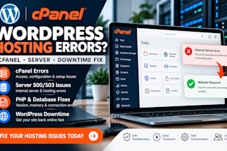 fix wordpress hosting errors cpanel issues and server problems