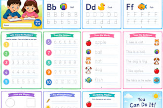 create kids handwriting and tracing worksheets