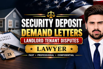 draft a security deposit demand for landlord tenant disputes