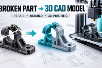 rebuild broken plastic replacement parts 3d cad modeling repair for 3d printing