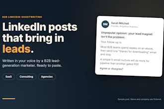 write b2b linkedin posts that build authority and bring in leads