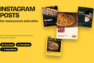 design instagram posts for your restaurant or cafe