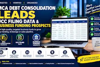 do mca debt consolidation leads, ucc filing data, and business funding prospect